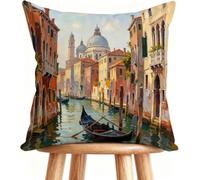 Federe Cuscini Divano 65 x 65 cm Cuscino Esterno Venezia Decorativi Copricuscini Lino per Casa Decorazioni Barca W-58PND