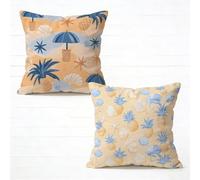 Federe Cuscini Divano 65x65 cm Set di 2 Giallo Cuscini per Divano 65 x 65 Grandi Cuscino Esterno Lino Quadrato Decorativi Copricuscini Ananas per Camera Balcone Decorazioni Primaverili Estate S-6537AX