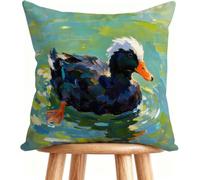 Federe Cuscini Divano 70 x 70 cm Cuscino Esterno Anatra Decorativi Copricuscini Lino per Casa Decorazioni Lago V-K3254