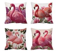 Federe Cuscini Divano 70x70cm Animale Cuscini da Esterno Copricuscini Divano Fenicottero Copri Cuscino Letto Decorativi per Divani Velluto Set 4 Pezzi Square Federe Cuscino Cerniera Invisibile g-10245