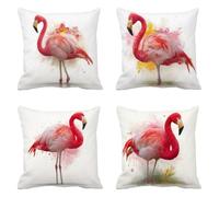 Federe Cuscini Divano 70x70cm Rosso Cuscini da Esterno Copricuscini Divano Fenicottero Copri Cuscino Letto Decorativi per Divani Velluto Set da 4 Pezzi Square Federe Cuscino Cerniera Invisibile g-9069