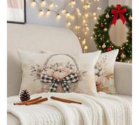 Federe Cuscini Divano 70x90 cm Retrò Cuscini Divano Set di 2 Copricuscini Zucca Doppio Lato Motivo Lino Copricuscini Divano per Autunno Decorativi per la Casa Soggiorno Camera da Letto Giardino 3m-774