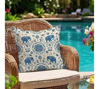 Federe Cuscini Divano 80x80 cm Blu Elefante Set di 1, Cuscini Divano Esterno, Impermeabili Decorativo Copricuscini Divano con Cerniera Invisibile, Copricuscini per Giardino Balcone Terrazza, #262l