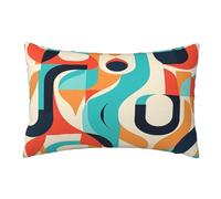 Federe Cuscini Divano Esterno Impermeabile Copricuscini 60x90cm 2 Pezzi, Astratto Cuscini Decorativi Federa per Cuscino Arte, Rettangolare Copricuscino per Impermeabile Auto Balcone Giardino,O492