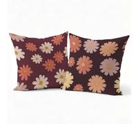 Federe Cuscini Divano Lino Set 2, Copri Cuscini per Divano Design Fiori12 80x80 cm, Esterno Cuscini per Divano con Cerniera Nascosta, Copricuscino Decorazioni Casa per Giardino Ufficio, Rosa P-J-4629