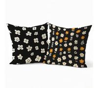 Federe Cuscini Divano Lino Set 2, Copri Cuscini per Divano Design Fiori3 65x65 cm, Esterno Cuscini per Divano con Cerniera Nascosta, Copricuscino Decorazioni Casa per Giardino Ufficio, Bianco P-J-5109