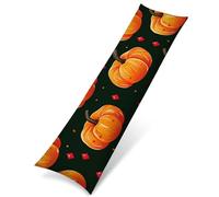 Federe Cuscini Divano Lungo 50 x 135 cm in Velluto Morbido, Nero Cuscini per Divano con Cerniera a Scomparsa, Decorativo Federa per Cuscino per Soggiorno Camera da Letto, Zucca (6) 1 Pezzo f0-377