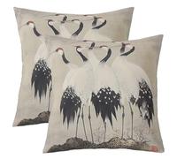 Federe Cuscini Divano Red-Crowned CR-Ane Chinese Chinese Oriental Traditional Culture Set of 2 Lavabili Federe per Cuscini per