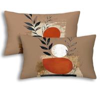 Federe Cuscini Esterno Impermeabile 30x50 Marrone Set di 2 Federe Cuscini Scandinavia Decorativi per Divano Copricuscino Impermeabile Copricuscini Rettangolari per Giardino Terrazza Cortile -7724