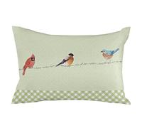 Federe Cuscini Farmhouse Birds On Green White Buffalo Plaid Copricuscini Lavabile Cuscino Decorativo Decorativi Federa per Ufficio Divano Camera 40X60CM