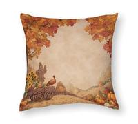 Federe Cuscini Farmhouse Pumpkin Fall Autumn Harvest Welcome Halloween Thanksgiving Cuscino Decorativo Colorate Copricuscini Moderno Copricuscino per Camera Divano Ufficio 45X45CM
