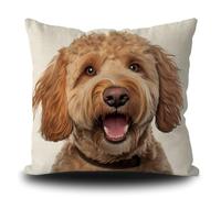 Federe Cuscini Funny Golden Retriever Dog Puppy Copricuscini Decorativi Cuscino Decorativo Moderno Copricuscino per Balcone Camera Soggiorno 45X45CM
