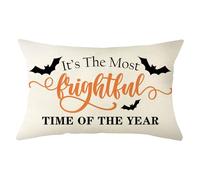 Federe Cuscini Halloween Halloween The Most Frightful Time of The Year Copricuscino Lavabile Federa Moderno Cuscino Decorativo per Balcone Home Camera 40X60CM