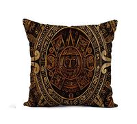 Federe Cuscini History Close View of The Ancient Aztec Calendar Civilization Copricuscino Lavabile Federa Decorazione Copricuscini per Soggiorno Ufficio Camera 45X45CM