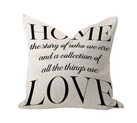 Federe Cuscini Home The Story of Who We Are And A Collection of all The Things We Love Vintage Copricuscini Lavabile Federa Standard Cuscino Decorativo per Soggiorno Ufficio Camera 45X45CM