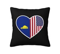 Federe Cuscini I Love America And Oregon Reverse Copricuscini Lavabile Cuscino Decorativo Decorazione Federa per Soggiorno Divano Camera 45X45CM