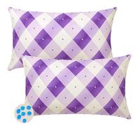 Federe Cuscini Impermeabili per Divano 20x30 cm Plaid Geometrico Fodere per Cuscini da Esterno Set di 2 Federa Cuscino Viola Copricuscini Divano con Cerniera Invisibile per Esterni Giardino -SC522