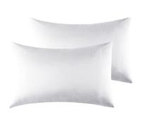 Federe Cuscini Letto Matrimoniale 40x70cm,Coppia Federe in Microfibra Chiusura a Busta - Grigio Chiaro