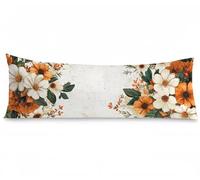 Federe Cuscini Letto Matrimoniale 50 x 150 cm Europa settentrionale Federe Cuscini Fiori Motivo Cuscino Lungo Velluto Traspirante Copricuscini Divano, per Letto Divano Decorazioni Casa, Model337