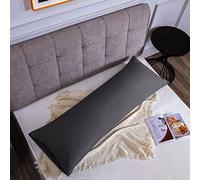 Federe Cuscini Letto Matrimoniale 50 x 150 cm, Federe in Microfibra Chiusura a Busta - Grigio Scuro