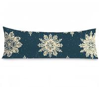 Federe Cuscini Letto Matrimoniale 50 x 150 cm Fiocco di neve Federe Cuscini Europa settentrionale Cuscino Lungo Velluto Traspirante Copricuscini Divano, per Letto Divano Decorazioni Casa, Model331