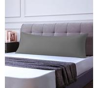 Federe Cuscini Letto Matrimoniale 50x150cm 1 Pcs, Federe Oeko-TEX in Premium Microfibra 110GSM con Invisibile Cerniera, Morbida e Traspirante, Ipoallergenica - Grigio Scuro