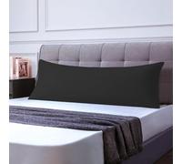 Federe Cuscini Letto Matrimoniale 50x150cm 1 Pcs, Federe Oeko-TEX in Premium Microfibra 110GSM con Invisibile Cerniera, Morbida e Traspirante, Ipoallergenica - Nero