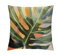 Federe Cuscini Mid Century Modern Tropical Leaves Boho Abstract Art Botanical Plant Nature Geometric Minimalist Copricuscino Moderno Federa Colorate Cuscino Decorativo per Divano Camera 45X45CM