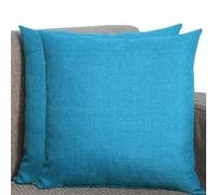 Federe Cuscini Per Camera Da Letto Copricuscini In Lino Per Letto Matrimoniale Decorativi Federa Per Salotto Soggiorno Elegante E Moderni Fodere Arredo 2 Pezzi(Lake Blue,100x100 cm Set Of 2)
