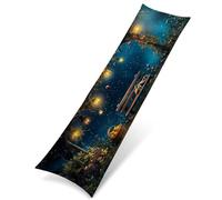 Federe Cuscini per Divano 30 x 90 Giardino in Lino Traspirante Copricuscini Divano Lungo, Sogno Federa Cuscino Cuscini Decorativi per Letto, Stampa Fronte-Retro, Lavabile in Lavatrice, 1 Pezzo f0-486