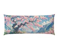 Federe Cuscini Rosa Federe Cuscino Letto Paesaggio 40x110cm Velluto Copricuscini, Divano Morbida e Traspirante Stampa Fronte-Retro Con Invisibile Cerniera Ecologica e Lavabile per Letto o Divano T89