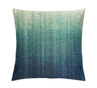 Federe Cuscini Teal Ombre Abstract Art Mid Century Modern Colorful Boho Aesthetic Flower Geometric Minimalist Copricuscino Colorate Cuscino Decorativo Moderno Copricuscini per Camera 45X45CM