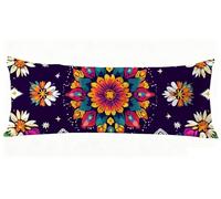 Federe Cuscini Viola Cuscino per Dormire Sul Fianco 40 x 140 cm Cuscini Lungo, Boemia Cuscino Gravidanza con Chiusura Lampo Nascosta Body Pillow per Dormire sul Fianco e Decorativo Letto Divano J0-160