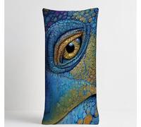 Federe Cuscino 150x50cm, Blu Dormire sul Fianco Federe Cuscini Divano, Occhio Impermeabile Lino Lungo Body Copricuscini Stampa Fronte-Retro, Cerniera a Scomparsa per Soggiorno Camera Regalo 9-8309