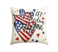 Federe Cuscino 4Th of July Let Freedom Ring Copricuscini Morbido Federe Cuscini per Camera da Letto Divano 45x45 CM