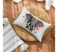 Federe Cuscino 50x60 Set di 1, Colore Federe Cuscini Divano Velluto Morbido, Rettangolari Copricuscini 60x50cm Con Cerniera Invisibile, Copricuscino per Camera Casa Decorazioni, Elefante 5-8768