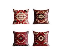 Federe Cuscino 65x65CM Impermeabili Outdoor Federe Cuscini per Divano Rosso Stampa Fronte-Retro Copricuscini Divano Astratto per Soprammobili Moderni Letto Matrimoniale Regalo Donna XTBZ-04739