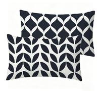 Federe Cuscino 70x90 Set di 2, In Bianco e Nero Federe Cuscini Divano Velluto, Impermeabile Cuscino Rettangolare Divano, Astratto Copricuscini per Soggiorno Camera da Letto Giardino Decorazioni J0-723