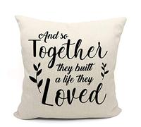 Federe Cuscino And So Together They Built A Life They Loved Federe Cuscini Traspirante Copricuscini Resistenti per Soggiorno Divano 45X45 Cm