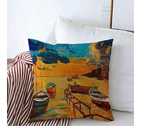 Federe Cuscino Artist Original Boat Jettypier Scenic On Creativity Transportation Over Federa Moderna Protettore per Cuscino per Letto 45X45 CM