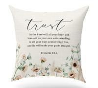 Federe Cuscino Blessing Gift, Scripture Art, Scripture Sayings, Quote, Proverbs 3:5-6, Church Gifts Fodere Copricuscino Traspirante Copricuscino per Campeggio Sull'Erba Regalo 45x45 CM
