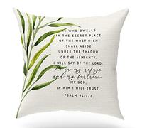 Federe Cuscino Blessing Gift, Scripture Art, Scripture Sayings, Quote, Psalm 91:1-2 Copricuscini Design Elegante Federe Cuscini per Camera da Letto Divano 45x45 CM