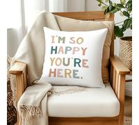 Federe Cuscino Boho Classroom I'm So Glad You're Here Copricuscini Resistenti Fodere Copricuscino Morbido per Campeggio Sull'Erba Divano 45X45 Cm