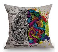 Federe Cuscino Brain Science Copricuscini Design Elegante Federe Cuscini per Campeggio Sull'Erba Soggiorno 45x45 CM
