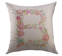 Federe Cuscino Colorful Made Watercolor Monogram Letter B On White Flower Alphabet Initial Federe Cuscini Arte Copricuscini per Letto 45X45 Cm