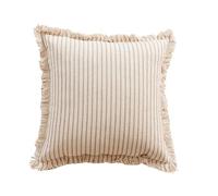 Federe Cuscino Cuscino for divano Home Office Fodera for cuscino Federa in seta Stile Nappa a righe(Khaki,45x45cm)