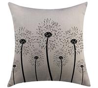 Federe Cuscino Dandelion Monochrome Blow Ball Flower Bouquet Spring Nature Composition Black Pale Grey And White Cuscino Copricuscini Arte Federe Cuscini per Letto 45X45 Cm
