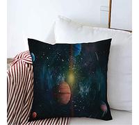Federe Cuscino Earth in Galaxy Space Beauty Universe Outer By Way UFO System Black Hole Solar Science Textures Federe Cuscini Bifacciale Federa per Ufficio Camera 45X45 CM