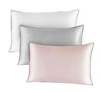 Federe Cuscino Federe morbide for cuscini da letto antirughe in pura seta(Grey)