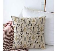 Federe Cuscino Festive Christmas Pattern Backdrop Color Hand Drawn Winter Doodle Year Textures Holidays Federa Moderna Cuscino Copricuscini per Camera 45X45 CM